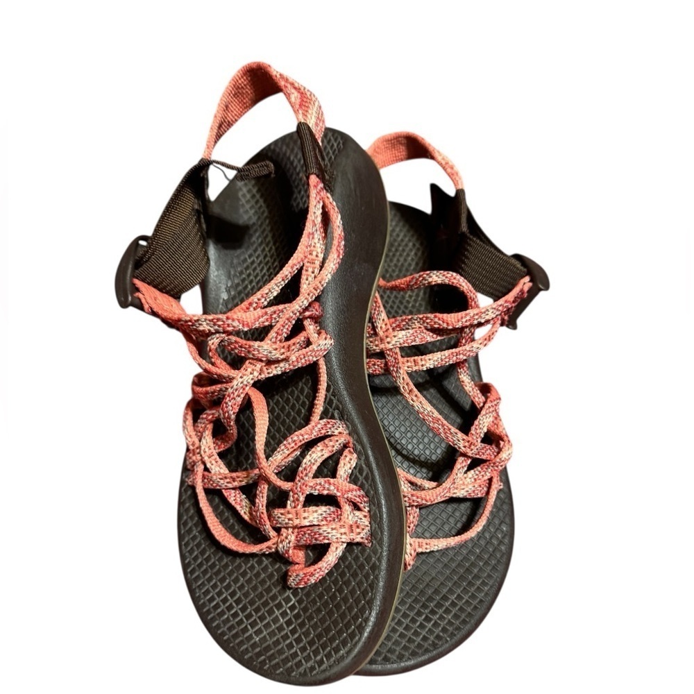 Chaco Brown Orange Women's ZX/2 Cloud Dual Adjustable Straps Cushioned Sandal 7